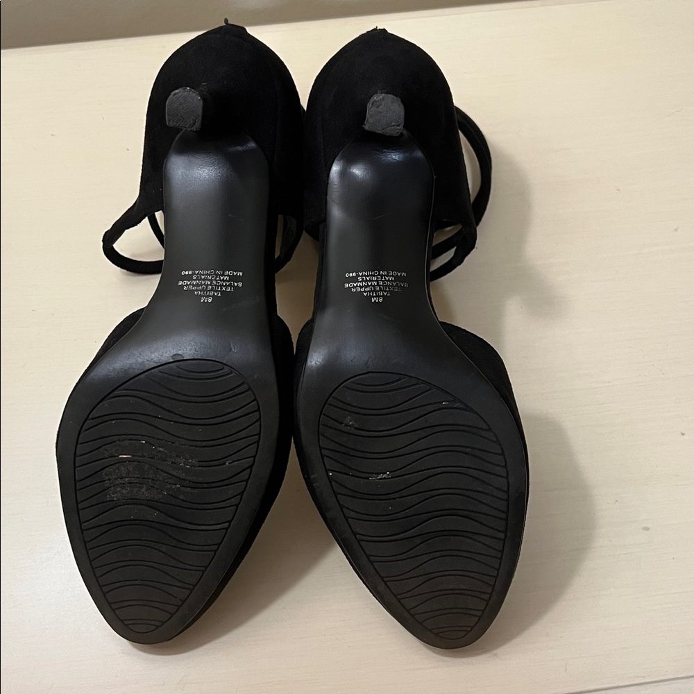Suede Zip Up Heels - Picture 4 of 8